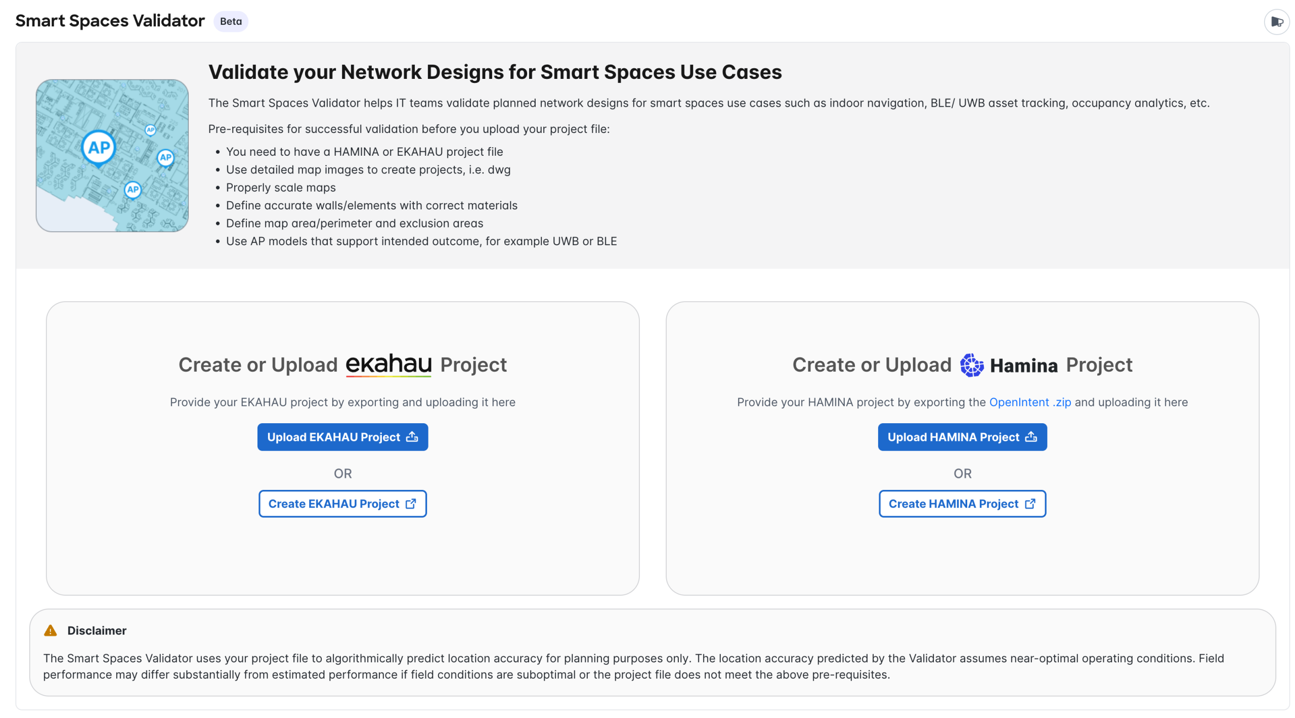 Smart Spaces Validator file upload