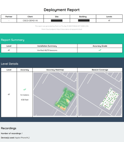 Example walk test report