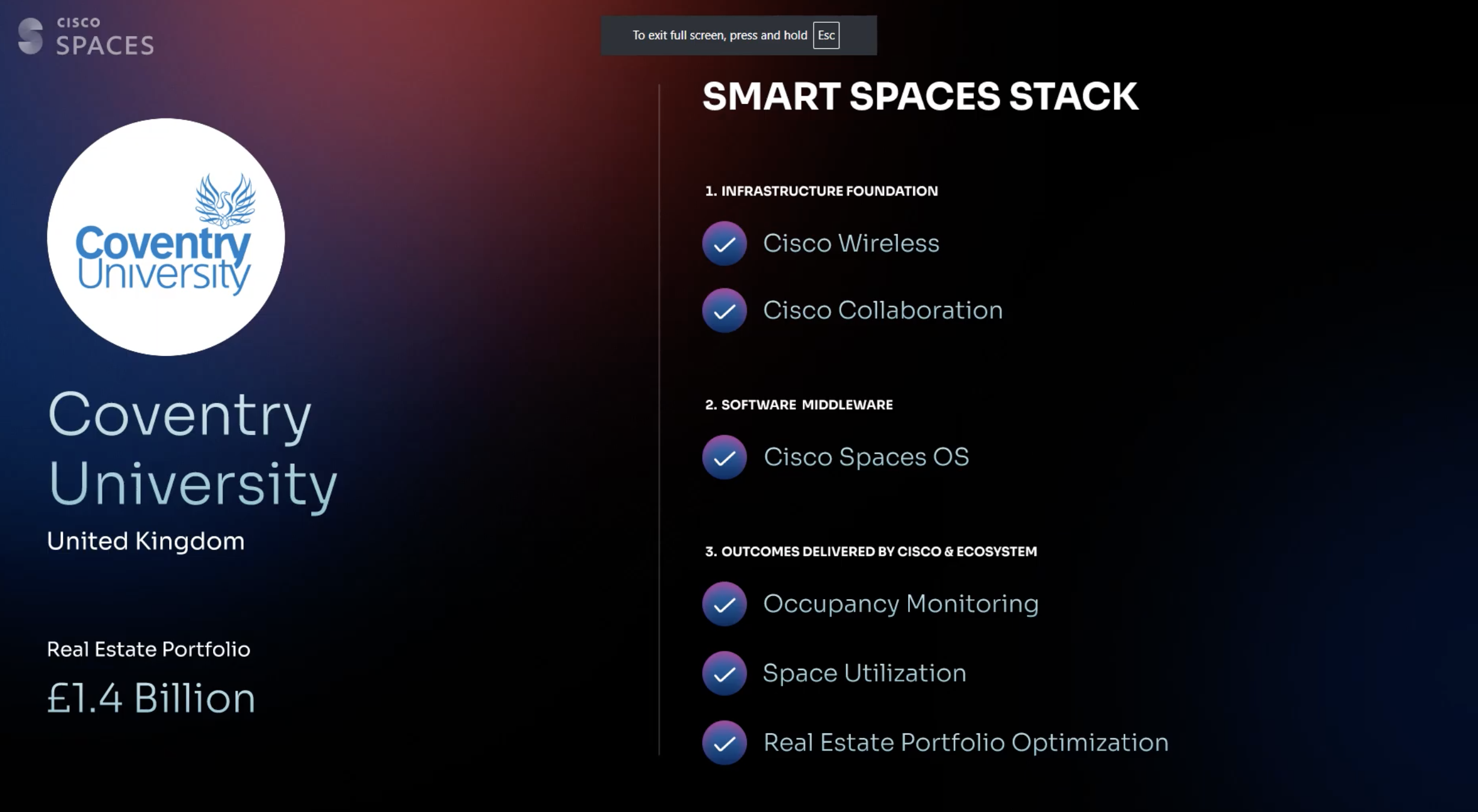 24/7 visibility allows Coventry University to optimize its real estate portfolio of over GBP1.4Bn